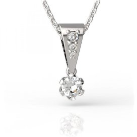 BG zlatý přívěšek 870 Bílé zlato - 585 Diamant