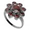 BG ring oval 698-I - Metal: Silver 925 - rhodium, Stone: Garnet