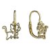 BeKid, Gold kids earrings -1184 - Switching on: Brizura 0-3 roky, Metal: Yellow gold - 585, Stone: Pink cubic zircon