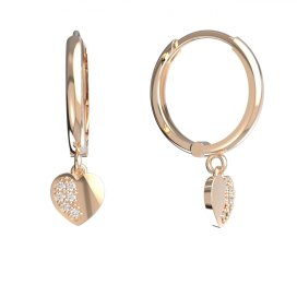 BeKid dětské náušnice srdíčko 1406 Růžové zlato 585 (30-90dní) Diamant