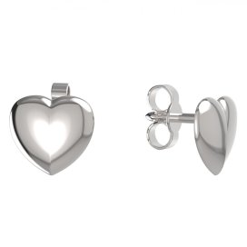BeKid dětské náušnice srdíčko 865o Bílé zlato - 585