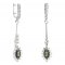 BG earring oval 504-B93 - Metal: Silver 925 - rhodium, Stone: Garnet