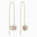 BeKid, Gold kids earrings -1188 - Switching on: Chain 9 cm, Metal: Yellow gold 585, Stone: Pink cubic zircon