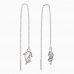 BeKid, Gold kids earrings -1183 - Switching on: Chain 9 cm, Metal: White gold 585, Stone: Diamond