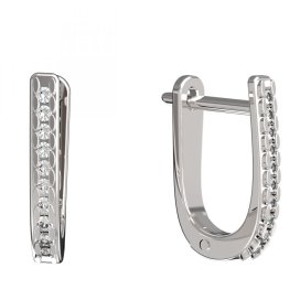 BG zlaté náušnice 89 Bílé zlato - 585 Diamant