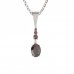 BG pendant oval 478-B - Metal: Silver 925 - rhodium, Stone: Garnet
