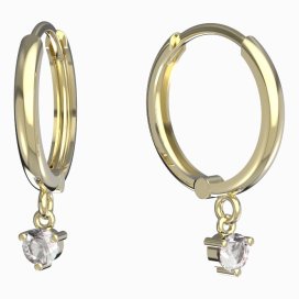 BG zlaté náušnice 780 Žluté zlato - 585 Diamant