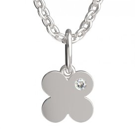 BeKid dětský přívěšek  čtyřlístek 828 Bílé zlato - 585 Diamant