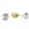 BeKid dětské náušnice 1291 s perlou - Zapínání: Kruhy 12 mm, Kov: Žluté zlato 585, Perla: Bílá