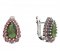 BG earring drop stone 633-07 - Metal: Silver 925 - rhodium, Stone: Garnet