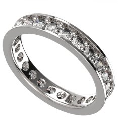 BG zlatý diamantový prstýnek 046 Bílé zlato - 585 Diamant lab-grown