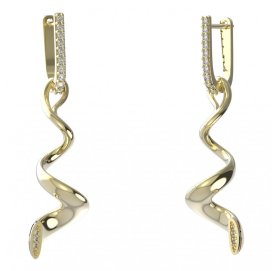 BG zlaté náušnice 642 Žluté zlato - 585 Diamant