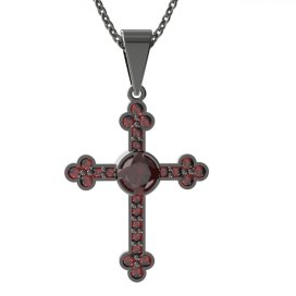 BG přívěs osázený kameny:granát  274 Stříbro 925 - ruthenium (30-90dní) Granát