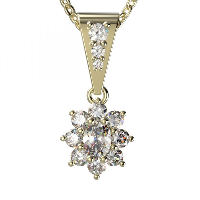 BG zlatý přívěšek  627 Žluté zlato - 585 Diamant