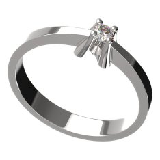 BG zlatý prstýnek 770 Bílé zlato - 585 Diamant