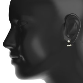 BeKid komponent tři kameny - TZ Žluté zlato - 585 Bílý kubický zirkon