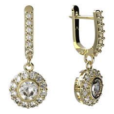 BG zlaté náušnice -  744 Žluté zlato - 585 Diamant