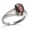 BG ring drop stone 494-V - Metal: Silver 925 - rhodium, Stone: Garnet