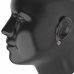 BG  earring 455-03 oval - Metal: Silver 925 - rhodium, Stone: Moldavit and garnet