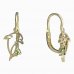 BeKid, Gold kids earrings -1183 - Switching on: Brizura 0-3 roky, Metal: Yellow gold 585, Stone: Green cubic zircon