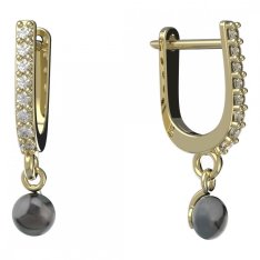 BeKid dětské náušnice 1290 s perlou Žluté zlato - 585