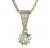 BG zlatý diamantový přívěšek  987 Žluté zlato - 585 Diamant lab-grown