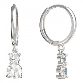 BeKid dětské náušnice 857 Bílé zlato - 585 Diamant