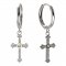 BeKid, Gold kids earrings -1110 - Switching on: Pendant hanger, Metal: White gold 585, Stone: Pink cubic zircon