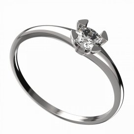 BG zlatý diamantový prstýnek 884 I Bílé zlato - 585 Diamant lab-grown