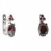 BG earring oval 493-87 - Metal: Silver 925 - rhodium, Stone: Garnet