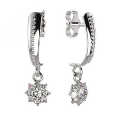 BG zlaté náušnice 886 Bílé zlato - 585 Diamant