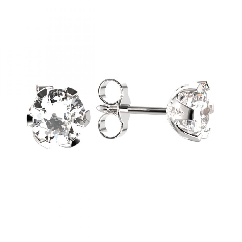 BeKid dětské náušnice 872 Bílé zlato - 585 Diamant