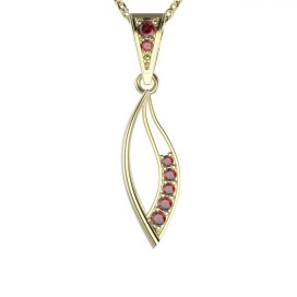 BG přívěs vsazeny kameny:český granát  462a1 Žluté zlato - 585 Granát