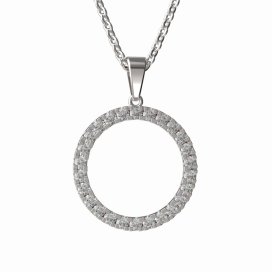 BG zlatý přívěšek kruh  1155/26 Bílé zlato - 585 Diamant