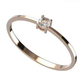 BG zlatý diamantový prstýnek 906 Růžové zlato 585 (30-90dní) Diamant lab-grown