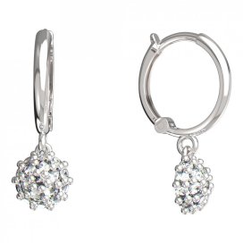 BeKid dětské náušnice kytička 850 Bílé zlato - 585 Diamant