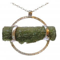 BG náhrdelník přírodní kámen-Vltavín 006