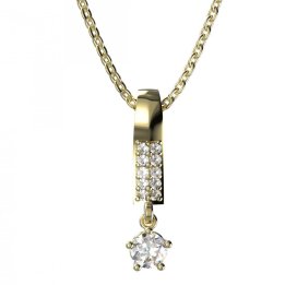 BG zlatý přívěšek 874 Žluté zlato - 585 Diamant
