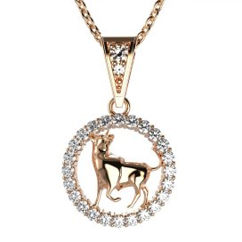 Zlatý přívěsek znamení Býk s lab-grown diamantem, růžové zlato 585 – 052 (Zd14052E1)