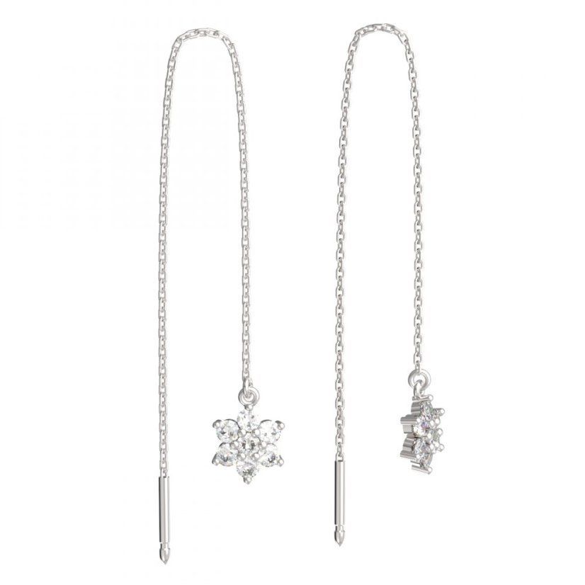 BeKid dětské náušnice hvězdička 853 Bílé zlato - 585 Diamant