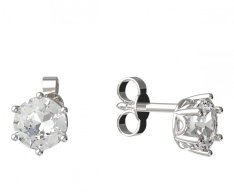 BeKid dětské náušnice 1295 Bílé zlato - 585 Bílý kubický zirkon