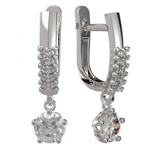 BG zlaté náušnice 875 Bílé zlato - 585 Diamant