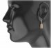 BG square earring 837-94 - Metal: Silver 925 - rhodium, Stone: Garnet