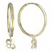 BeKid, Gold kids earrings -829 - Switching on: Brizura 0-3 roky, Metal: Yellow gold 585, Stone: White cubic zircon
