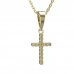 BG zlatý diamantový přívěšek křížek 1106 - Kov: Žluté zlato 585, Ouško: Ouško 0, Kámen: Diamant lab-grown