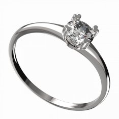 BG zlatý diamantový prstýnek 885 I Bílé zlato - 585 Diamant lab-grown