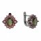BG earring oval 224-07 - Metal: Silver 925 - rhodium, Stone: Garnet