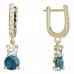 BeKid, Gold kids earrings -857 - Switching on: English, Metal: Yellow gold 585, Stone: Light blue cubic zircon
