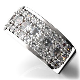 BG zlatý prstýnek 268 Bílé zlato - 585 Diamant