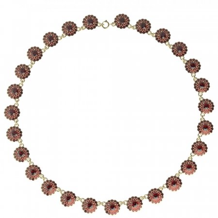 BG náhrdelník  463 - Kov: Stříbro 925 - rhodium, Kámen: Granát